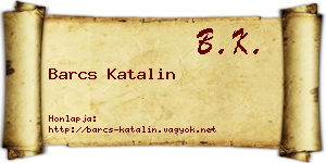 Barcs Katalin névjegykártya
