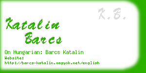 katalin barcs business card